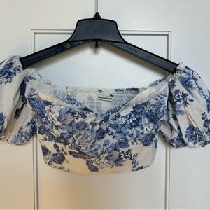 Abercrombie & Fitch Blue Floral Blouse